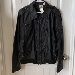 Black Performance Zip-Up Jacket